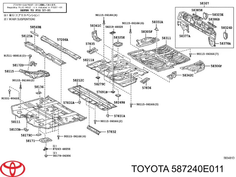  587240E011 Toyota