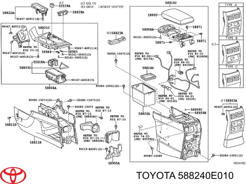  588240E010 Toyota