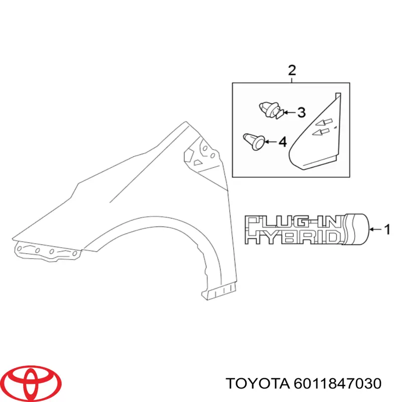 Накладка стійки кузова зовнішня, передня ліва Toyota 6011847030 ціна, від 42.33 USD