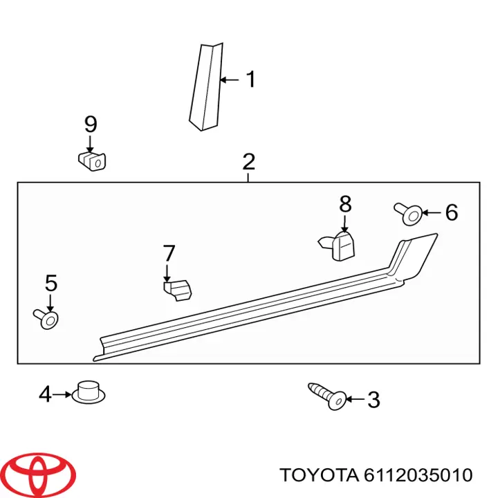  Toyota 6112035010 ціна, від 169.03 USD