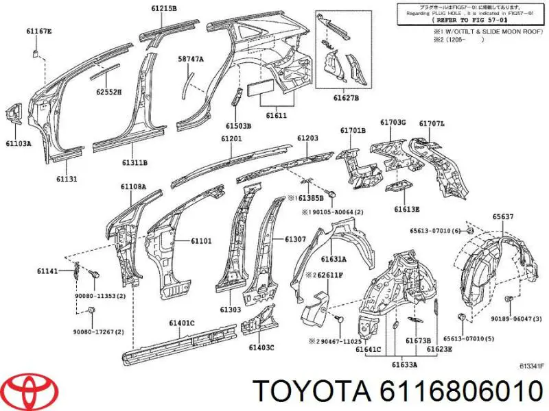  6116806010 Toyota