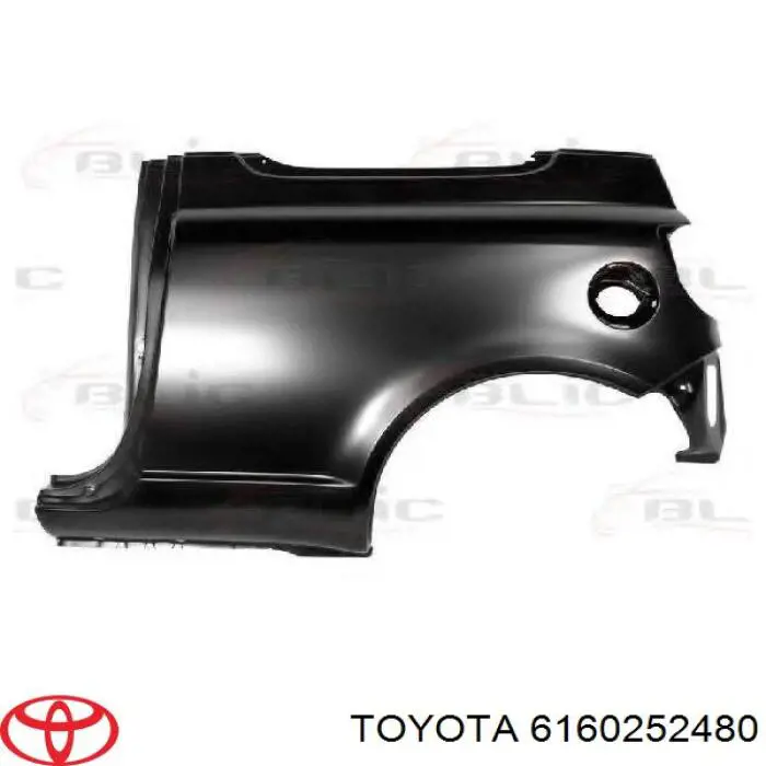 Крило заднє ліве 6160252480 Toyota
