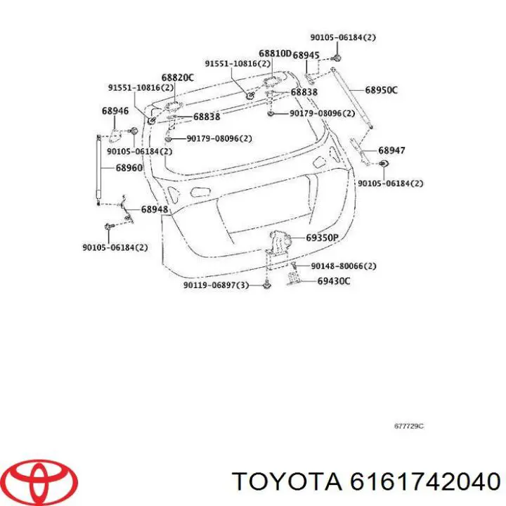 6161742040 Toyota 