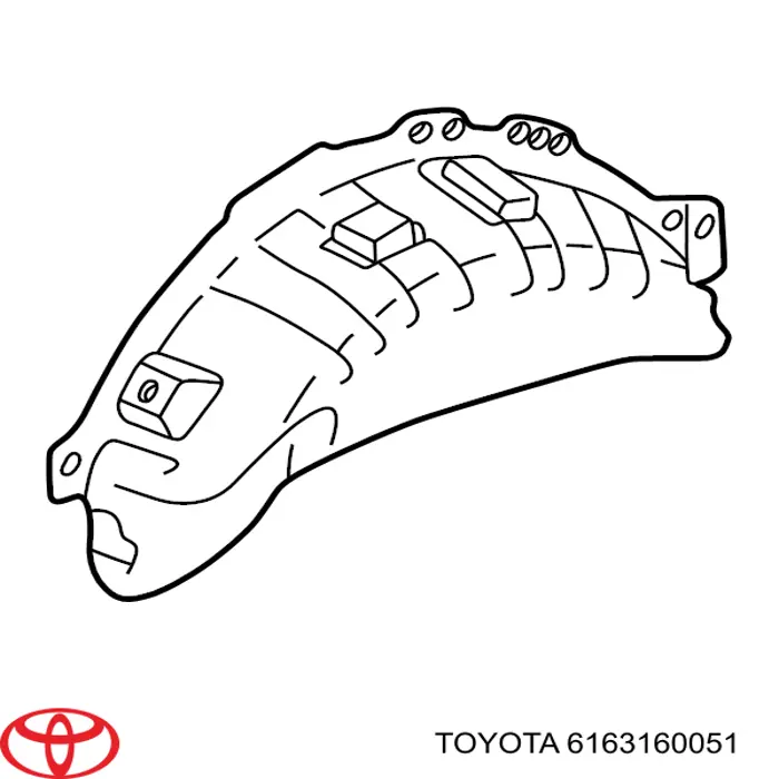 6163160051 Toyota Арка крила заднього правого