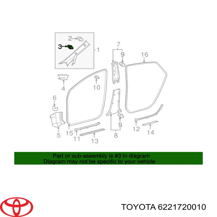  Toyota 6221720010 ціна, від 2.15 USD