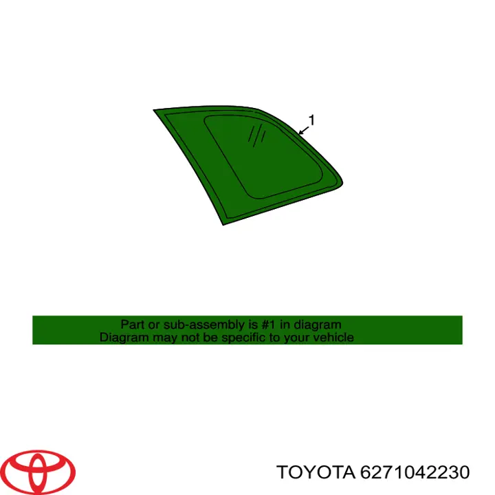 Скло багажного відсіку, праве Toyota 6271042230 ціна, від 76.02 USD