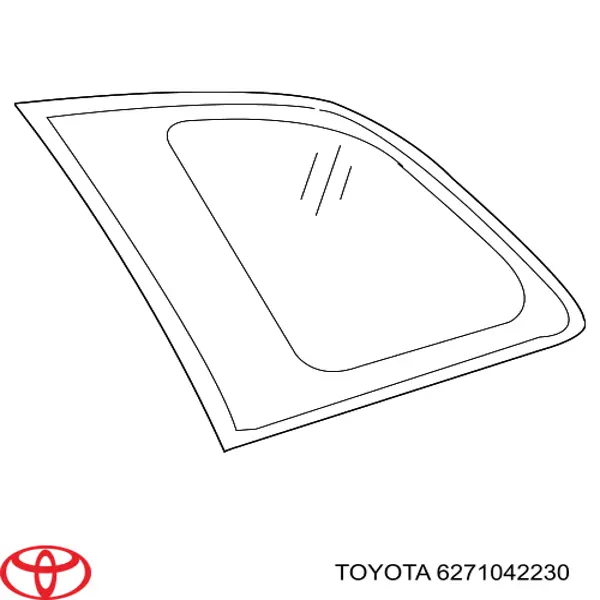Скло багажного відсіку, праве Toyota RAV4 2 (XA2) (Тойота Рав4)