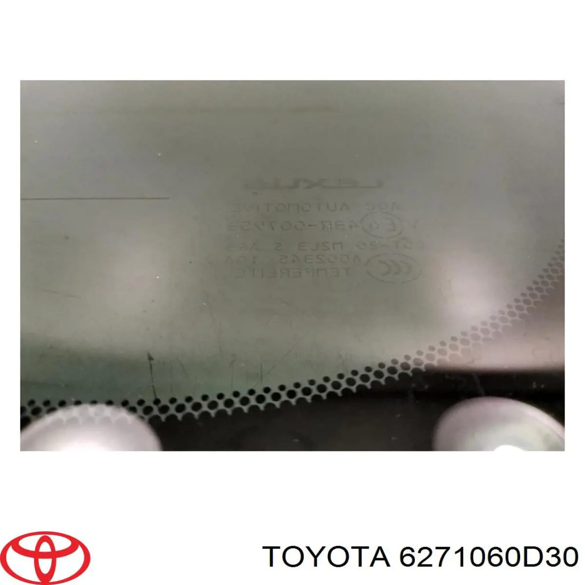 6271060D30 Toyota Стукло багажника, праве