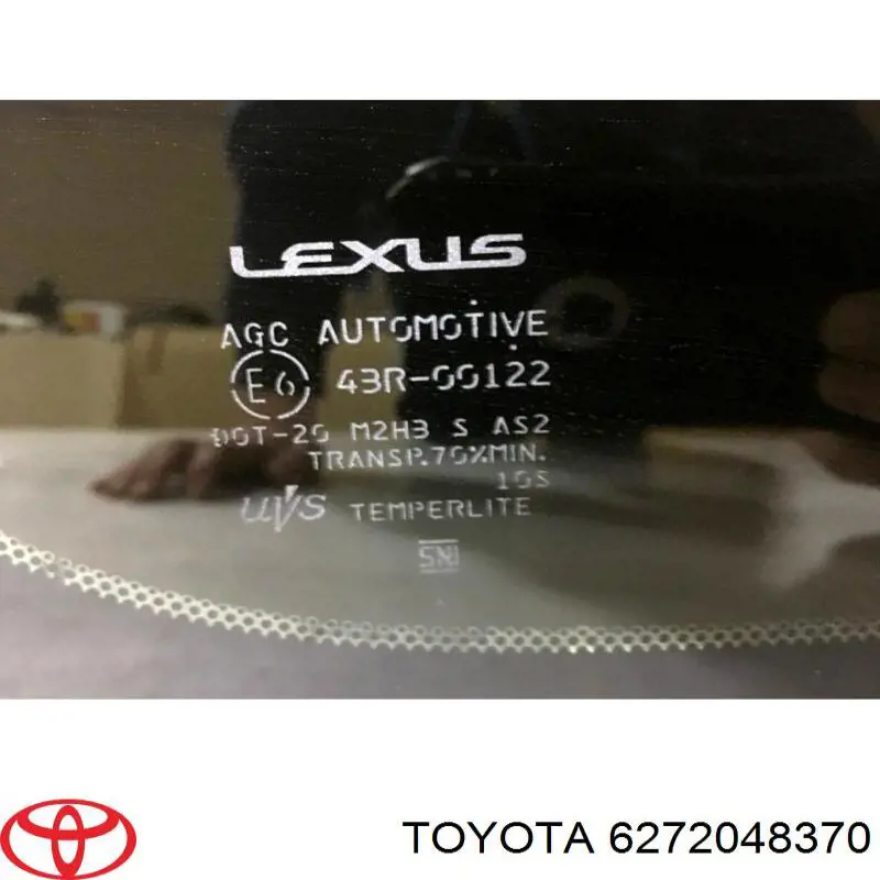 6272048370 Toyota Скло багажного відсіку, ліве