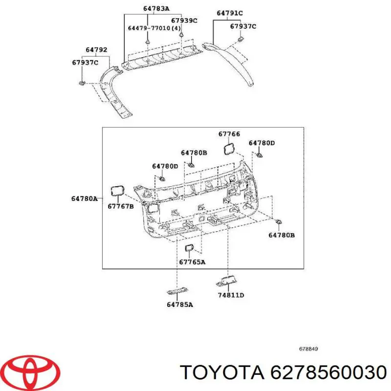  Toyota 6278560030 ціна, від 1.41 USD