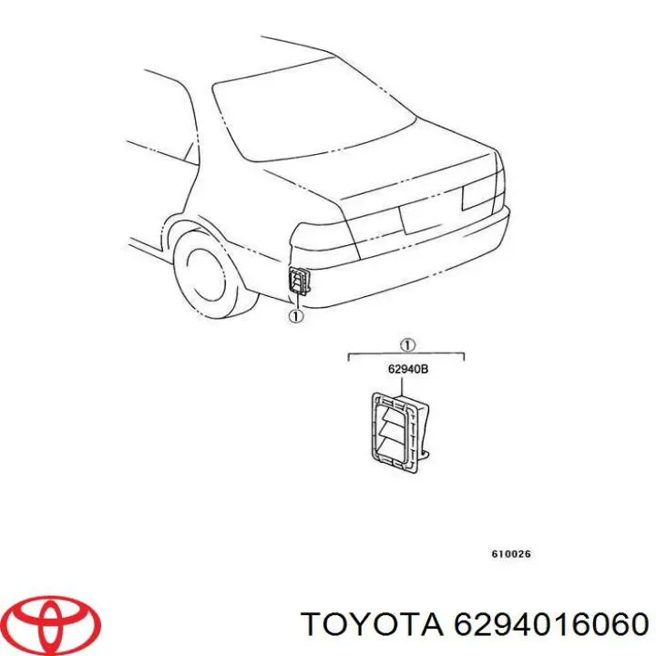 Купити 6294016060 Toyota Решітка вентиляційна задня