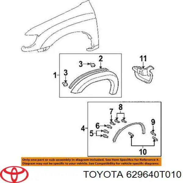 Купити 629640T010 Toyota 