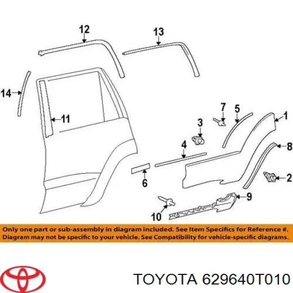  Toyota 629640T010