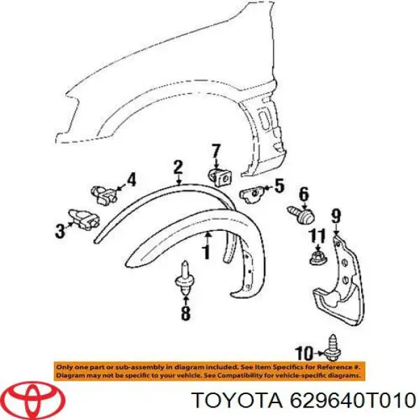  Toyota 629640T010 ціна, від 63.34 USD