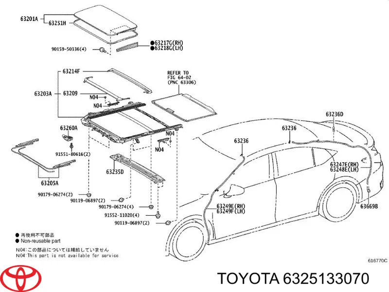 6325133070 Toyota 