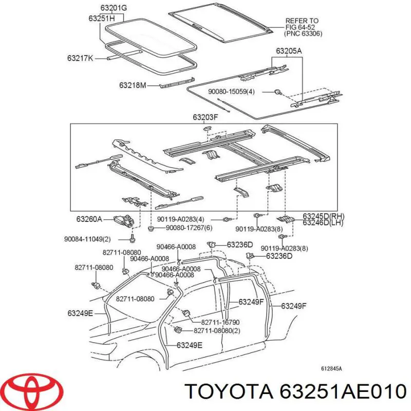  Toyota 63251AE010 ціна, від 106.42 USD