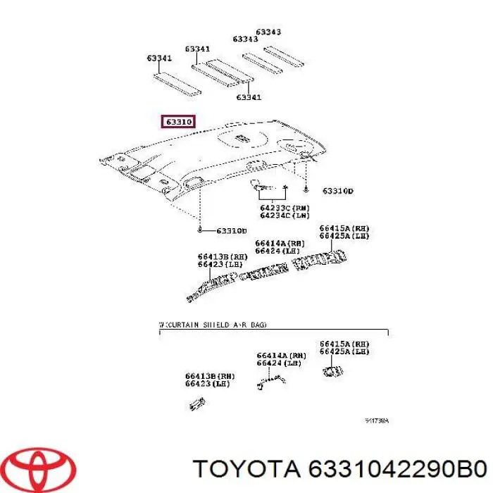 6331042290B0 Toyota Оббивка кузова