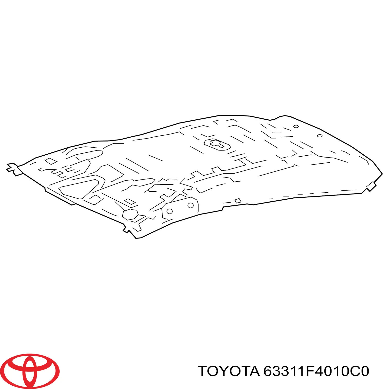 Обшивка даху Toyota 63311F4010C0 ціна, від 337.00 USD