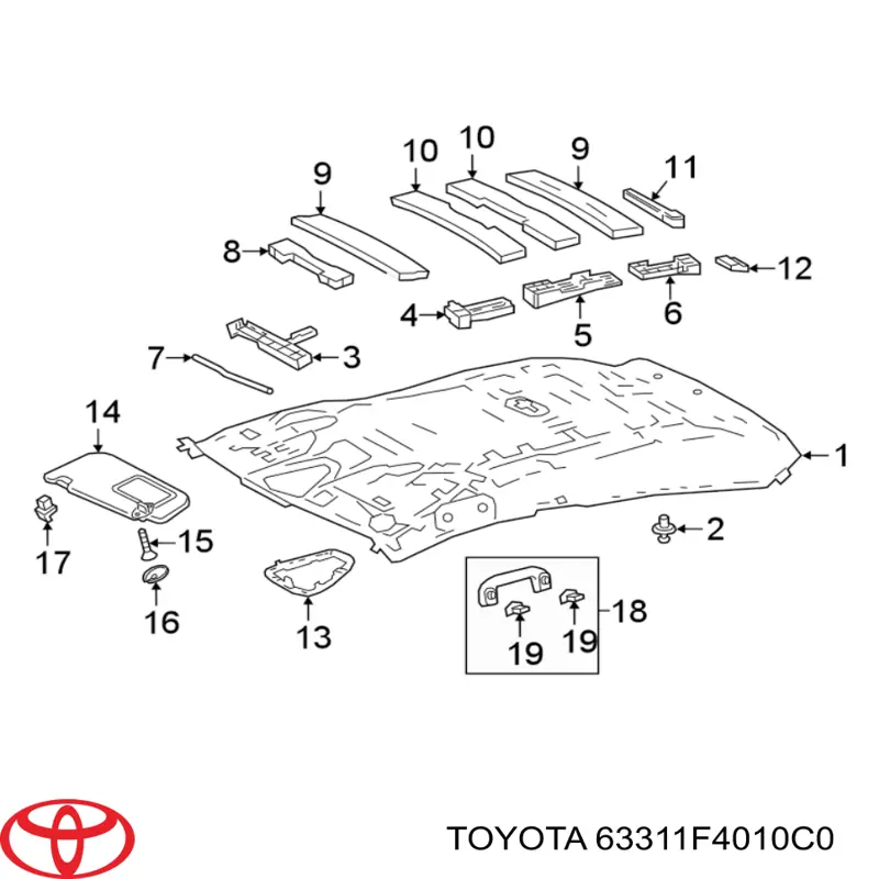 63311F4010C0 Toyota Оббивка кузова