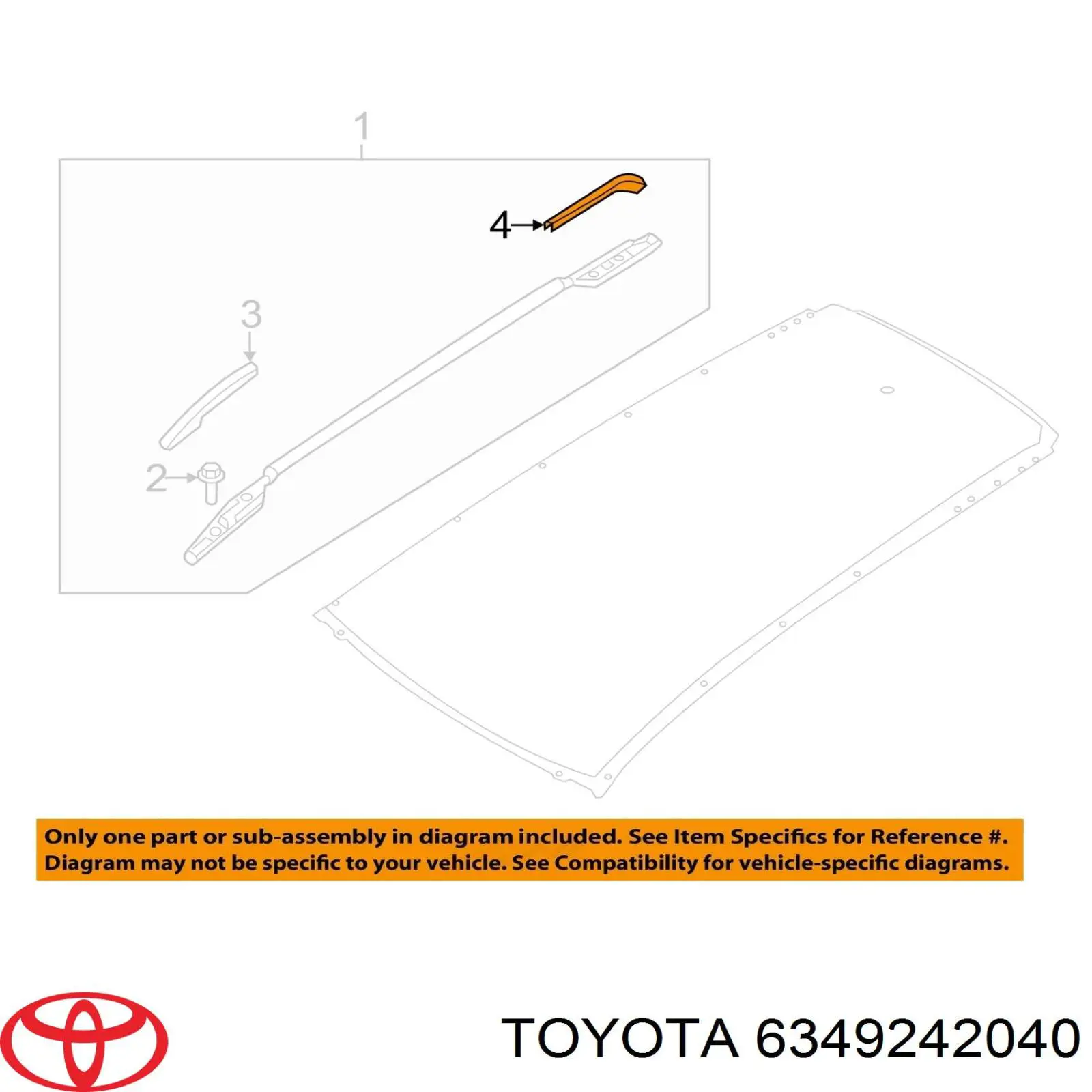  Toyota 6349242040B1 ціна, від 47.40 USD