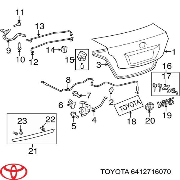  Toyota 6412716070 ціна, від 6.33 USD