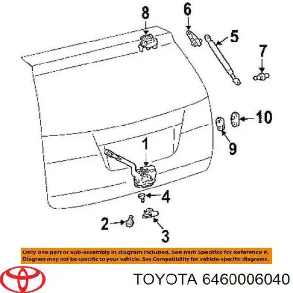 Замок дверей багажника Toyota 6460006040 ціна, від 75.41 USD