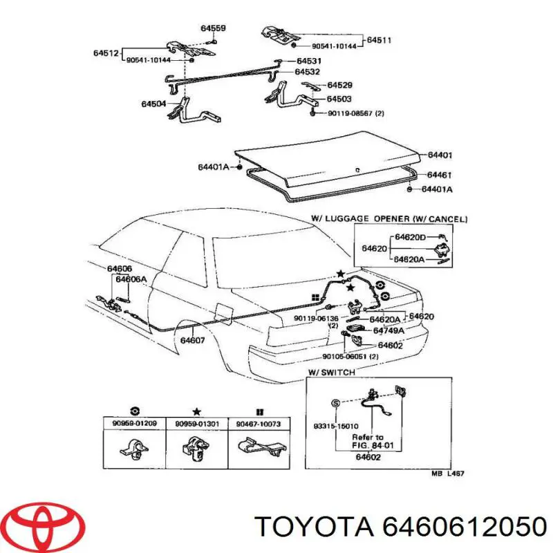 6460612050 Toyota 