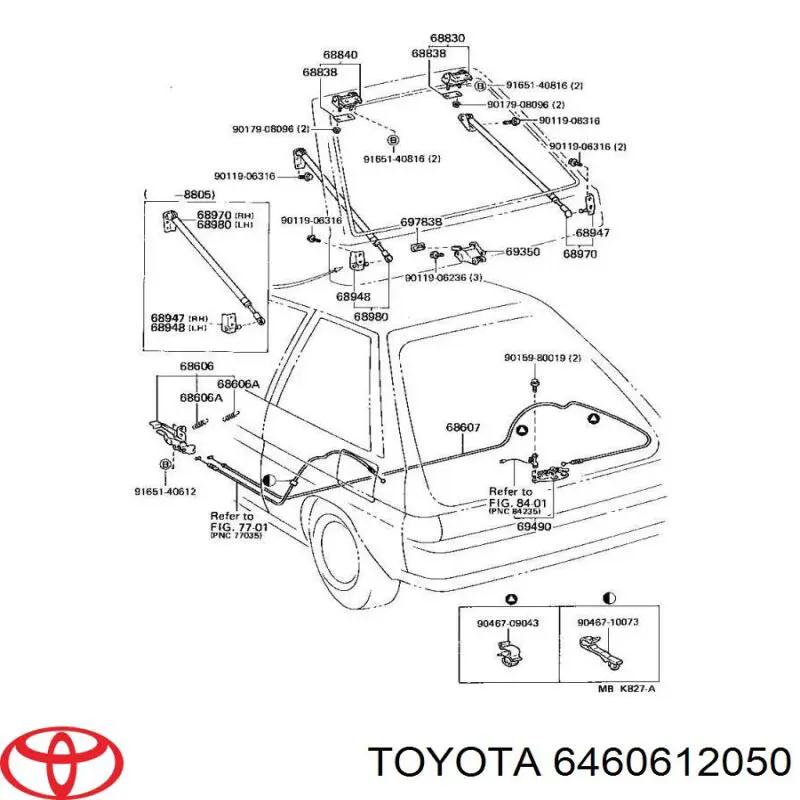  Toyota 6460612050 ціна, від 42.33 USD