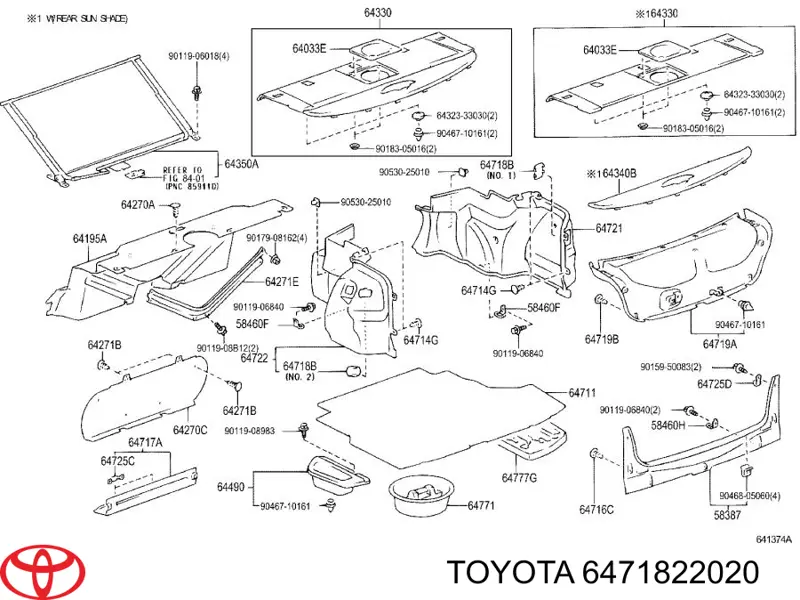 Toyota 6471822020 ціна, від 6.07 USD