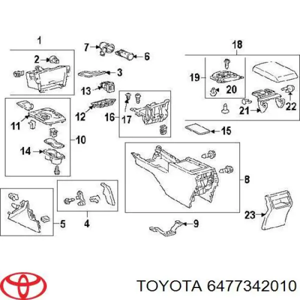  Toyota 6477342010 ціна, від 11.25 USD
