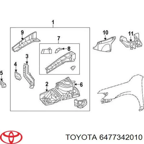 6477342010 Toyota 