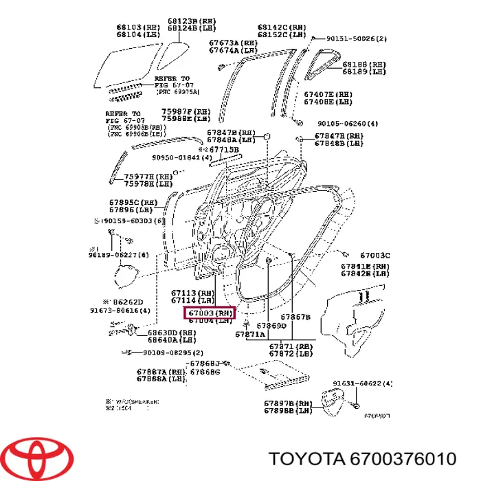  6700376010 Toyota