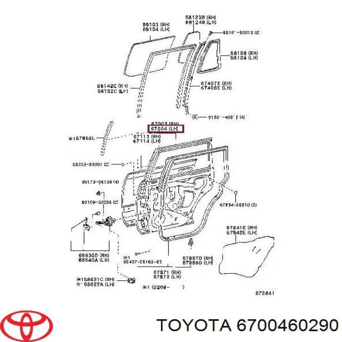 Купити 6700460290 Toyota Двері задні, ліві