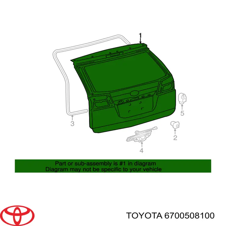 6700508100 Toyota Треті двері