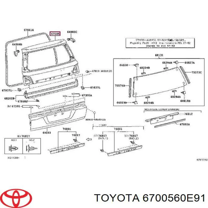  6700560E91 Toyota