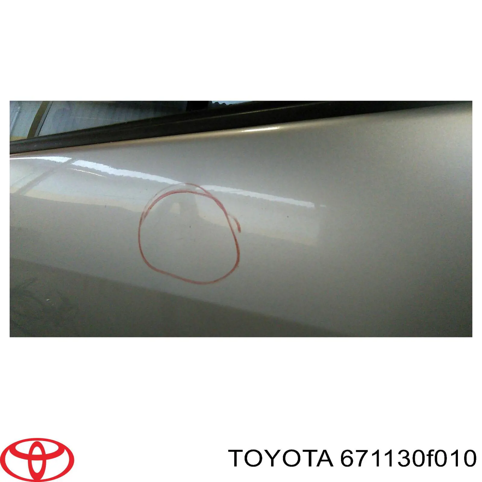 Панель-щока двері задньої правої Toyota 671130F010 ціна, від 404.75 USD