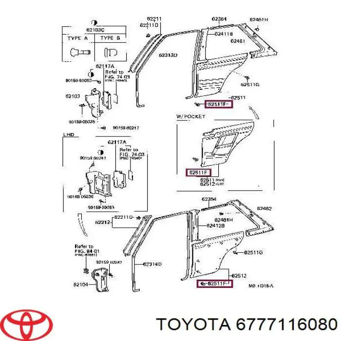  Toyota 6777116080 ціна, від 0.53 USD