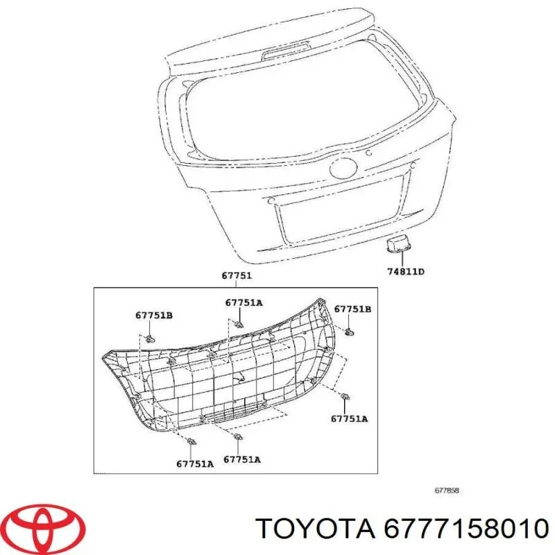Купити 61Z1602005 Toyota Пістон (кліп) кріплення обшивки дверей