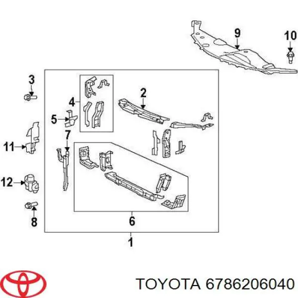 Купити 6786206040 Toyota Ущільнювач двері передньої лівої (на двері)