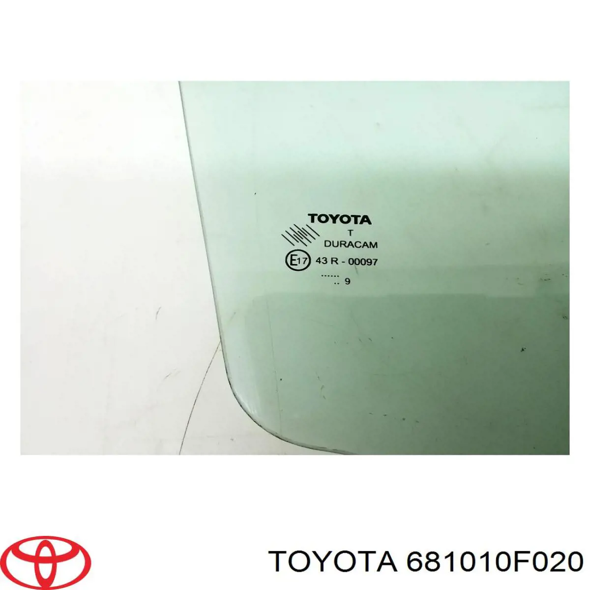 Скло передньої правої двері Toyota 681010F020 ціна, від 25.42 USD