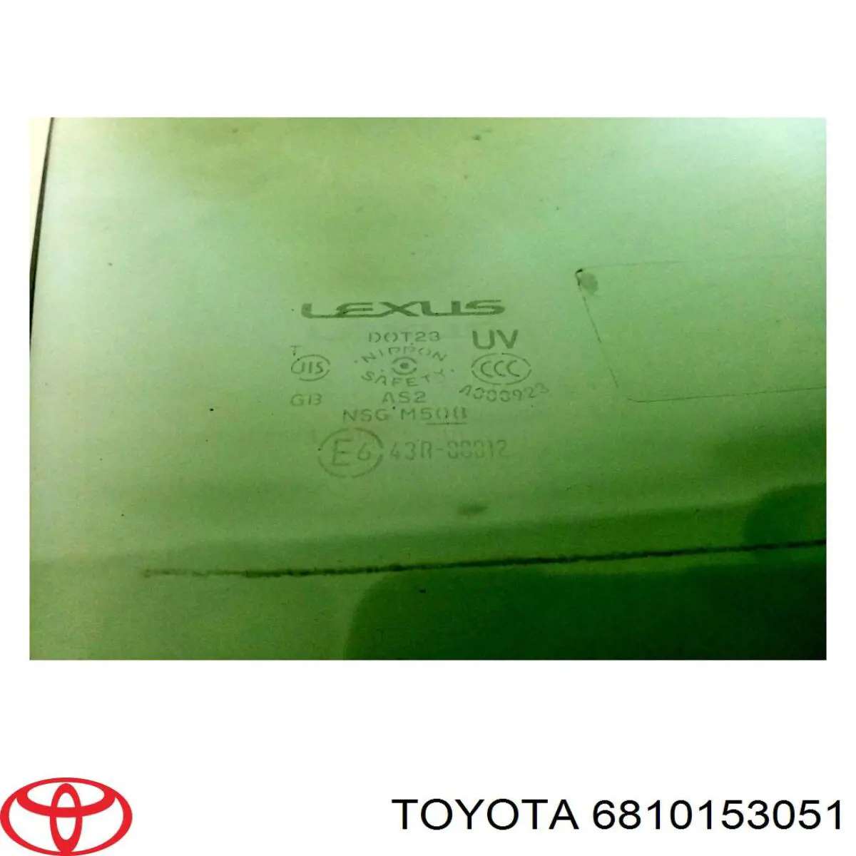 Скло передньої правої двері Toyota 6810153051 ціна, від 47.07 USD