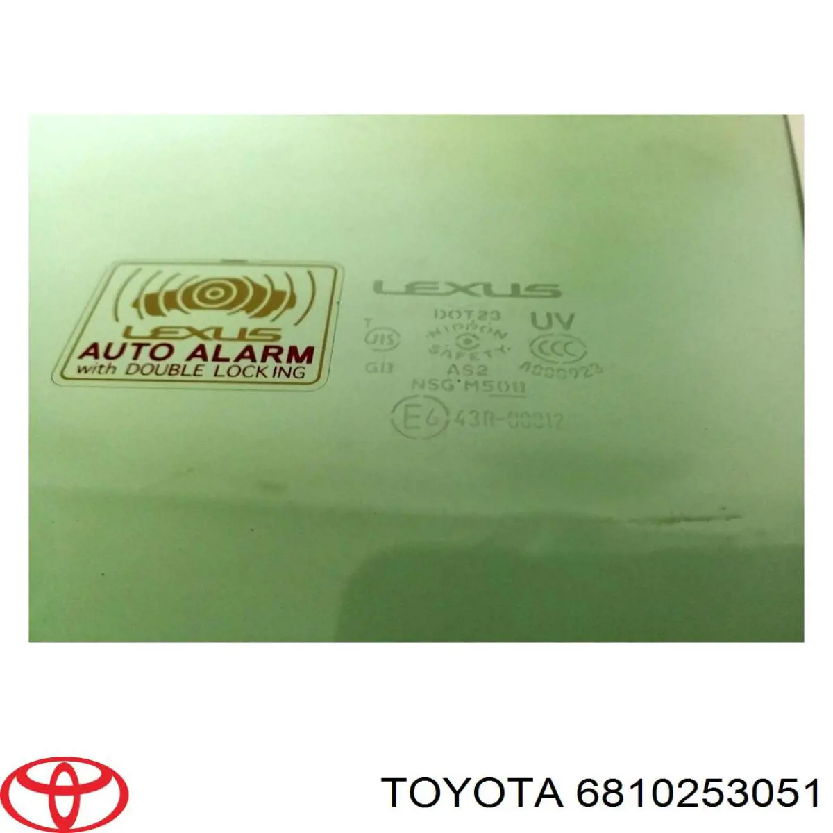 Скло передніх дверей, лівою Toyota 6810253051 ціна, від 43.19 USD