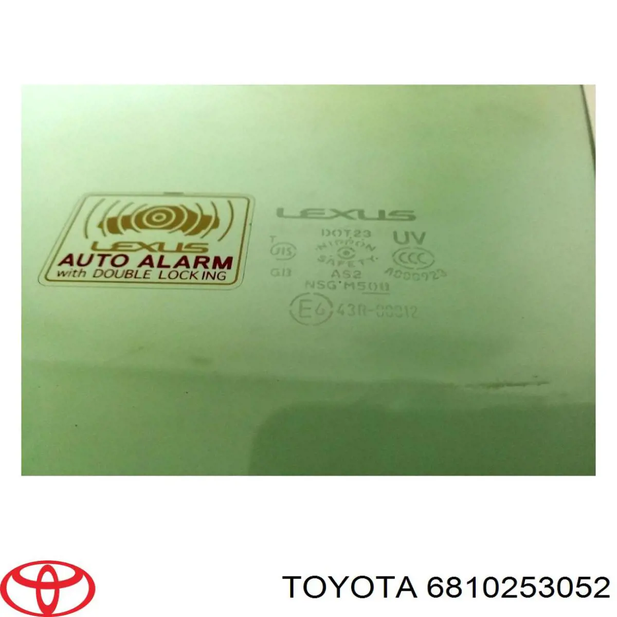6810253052 Toyota Скло передніх дверей, лівою