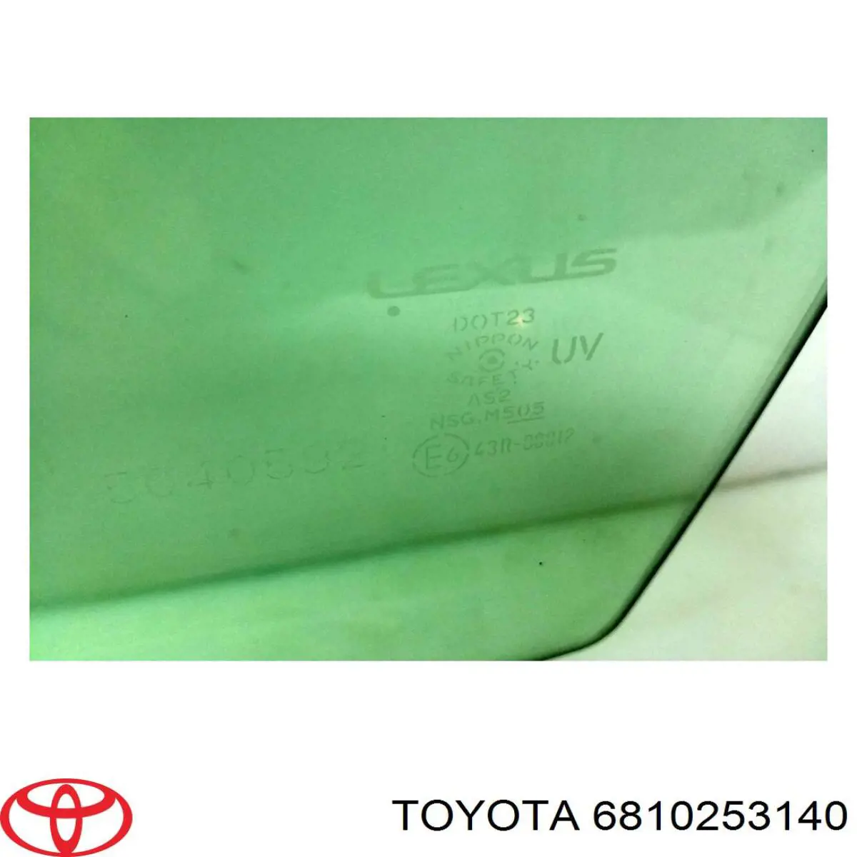 6810253140 Toyota Скло водійських дверей