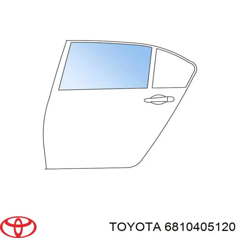 6810405120 Toyota Скло задніх дверей, лівих