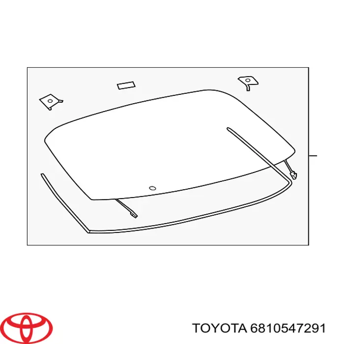 6810547291 Toyota Скло кришки багажника