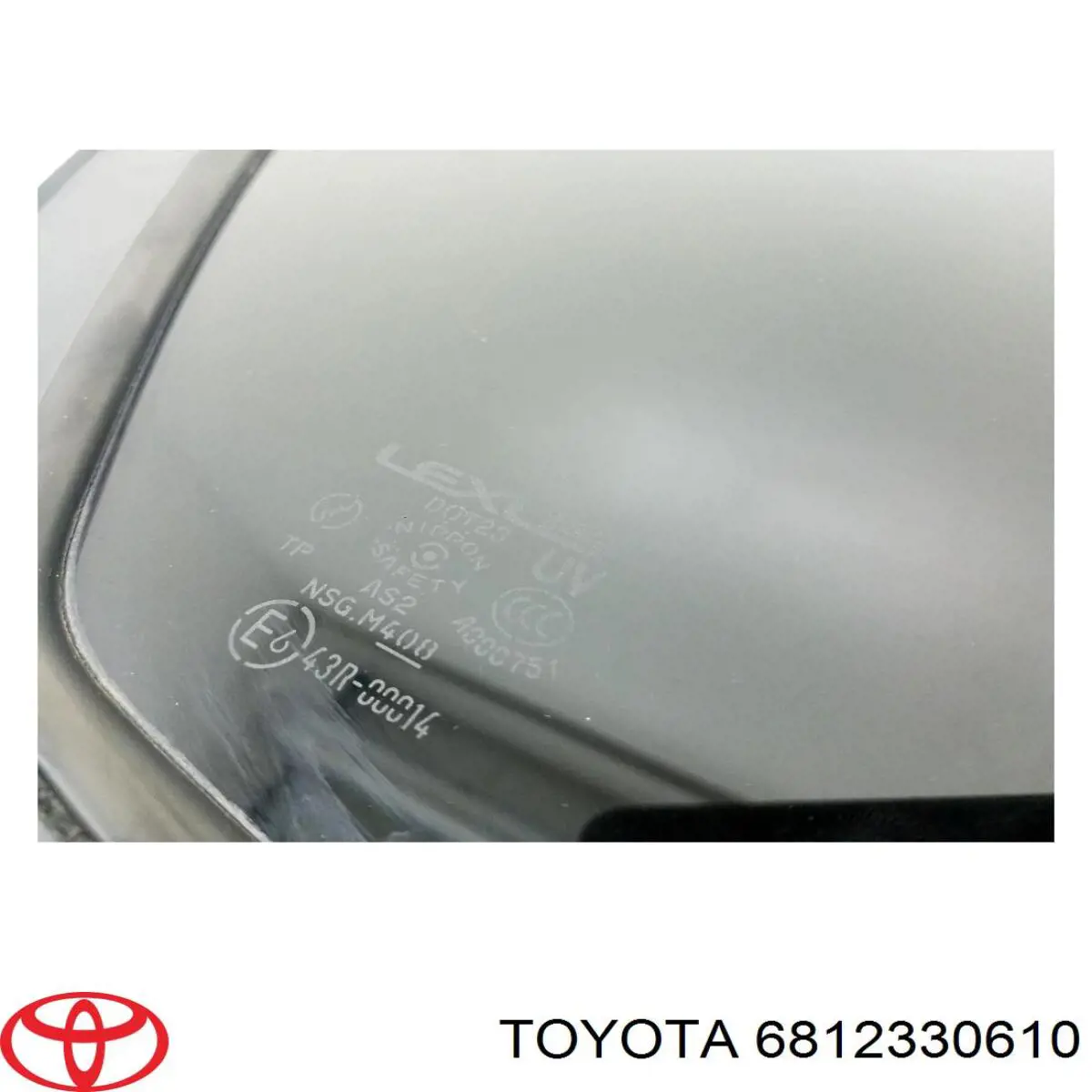 Скло-кватирка двері, задній, правій 6812330610 Toyota