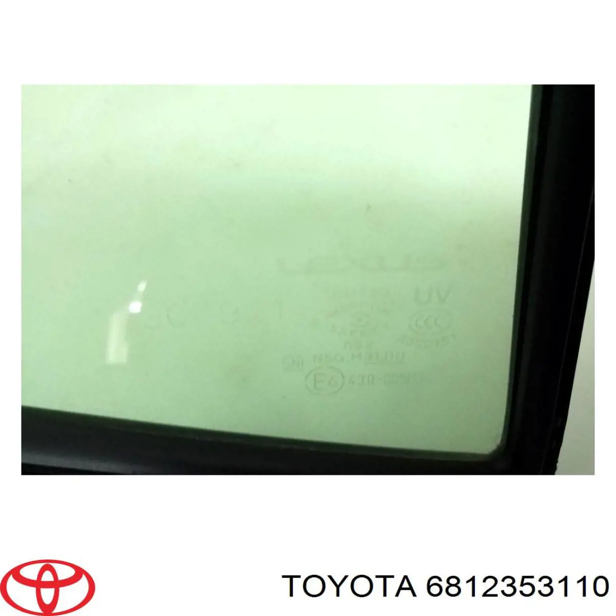 Скло-кватирка двері, задній, правій 6812353110 Toyota