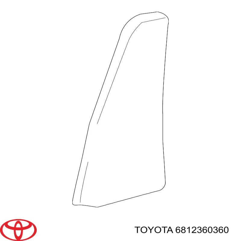 6812360360 Toyota Скло кутове дверей задніх