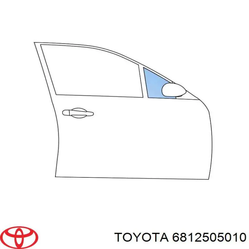 Скло-кватирка дверей, передніх, правих Toyota 6812505010